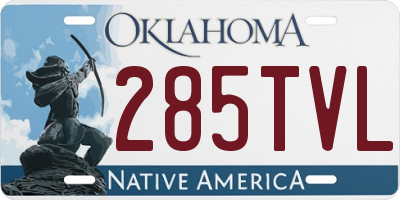 OK license plate 285TVL
