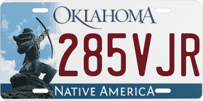OK license plate 285VJR