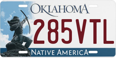 OK license plate 285VTL
