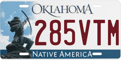 OK license plate 285VTM