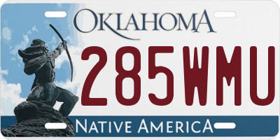 OK license plate 285WMU