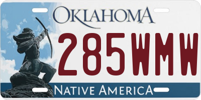 OK license plate 285WMW