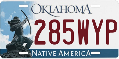 OK license plate 285WYP