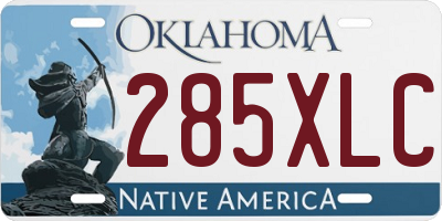OK license plate 285XLC