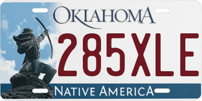 OK license plate 285XLE
