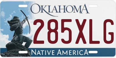 OK license plate 285XLG