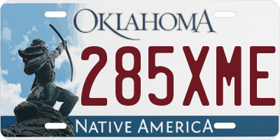 OK license plate 285XME