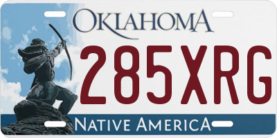 OK license plate 285XRG