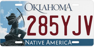 OK license plate 285YJV