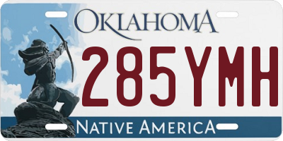 OK license plate 285YMH