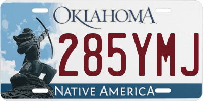 OK license plate 285YMJ