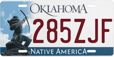 OK license plate 285ZJF