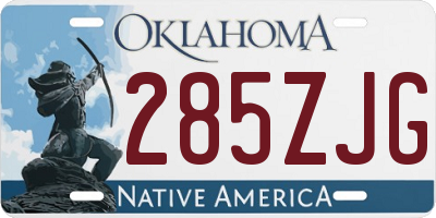 OK license plate 285ZJG