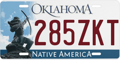 OK license plate 285ZKT