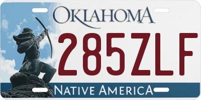 OK license plate 285ZLF