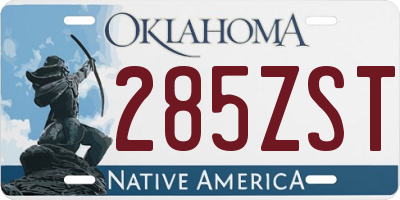 OK license plate 285ZST