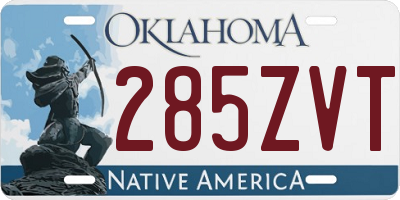 OK license plate 285ZVT