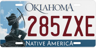 OK license plate 285ZXE