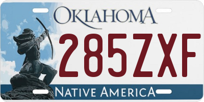 OK license plate 285ZXF