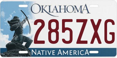 OK license plate 285ZXG