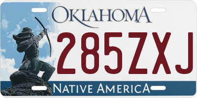 OK license plate 285ZXJ