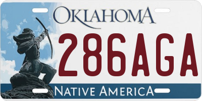 OK license plate 286AGA