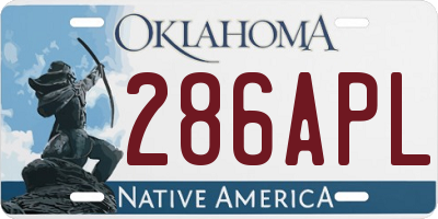OK license plate 286APL