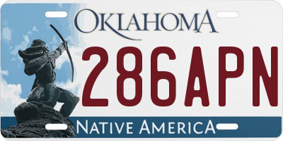 OK license plate 286APN