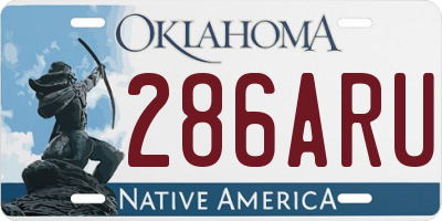 OK license plate 286ARU