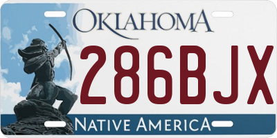 OK license plate 286BJX