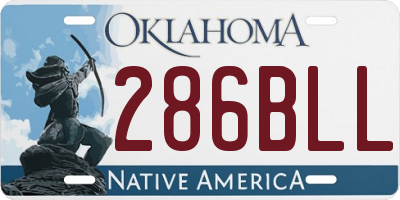 OK license plate 286BLL