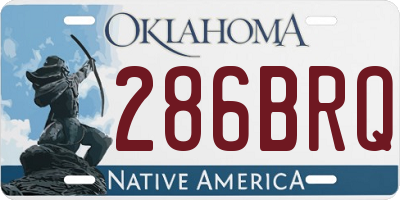 OK license plate 286BRQ