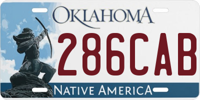 OK license plate 286CAB