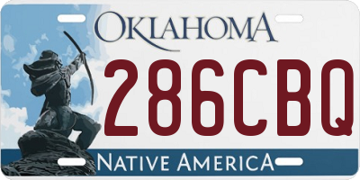 OK license plate 286CBQ