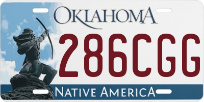 OK license plate 286CGG
