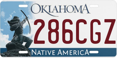 OK license plate 286CGZ