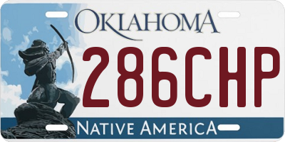 OK license plate 286CHP