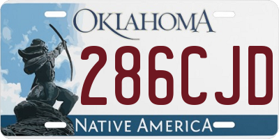 OK license plate 286CJD
