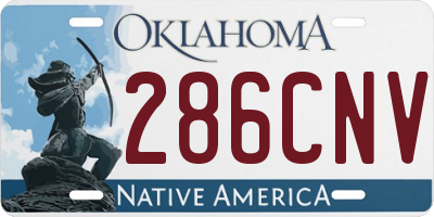 OK license plate 286CNV