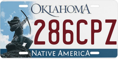 OK license plate 286CPZ