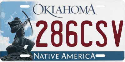 OK license plate 286CSV