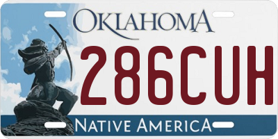 OK license plate 286CUH
