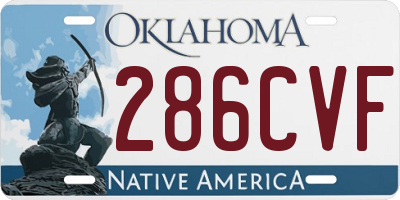 OK license plate 286CVF