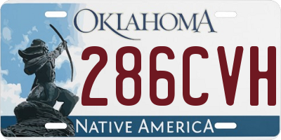 OK license plate 286CVH