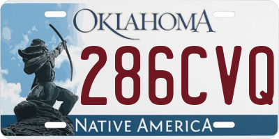 OK license plate 286CVQ