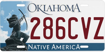 OK license plate 286CVZ