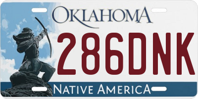 OK license plate 286DNK