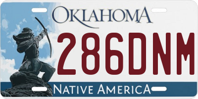 OK license plate 286DNM