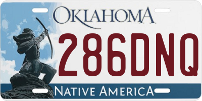 OK license plate 286DNQ
