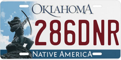 OK license plate 286DNR